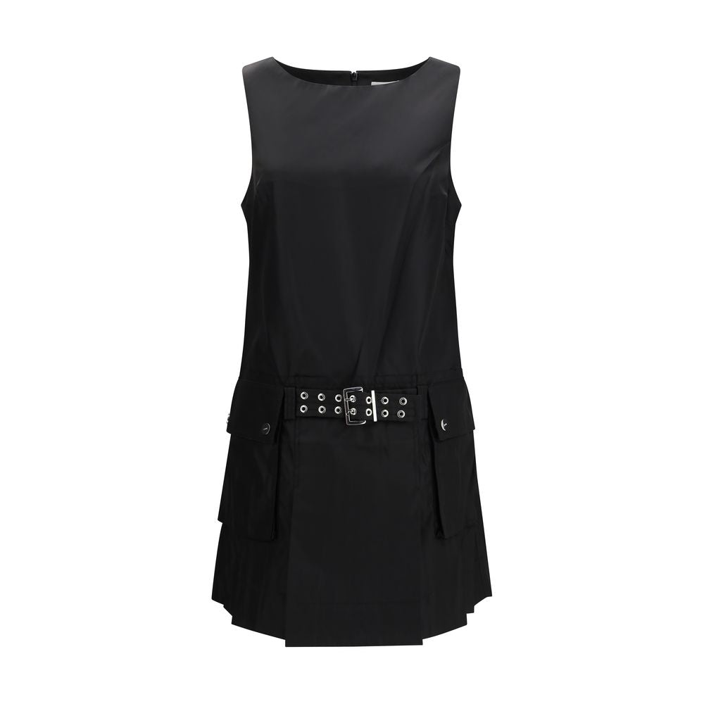 Black Recycled Polyamide Casual Dress - ventzia