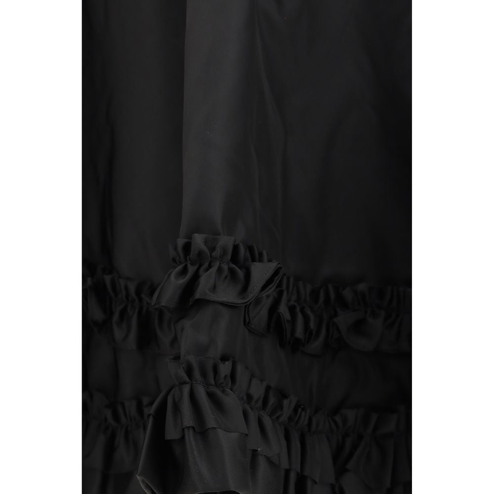 Black Recycled Polyamide Mini Skirt - ventzia