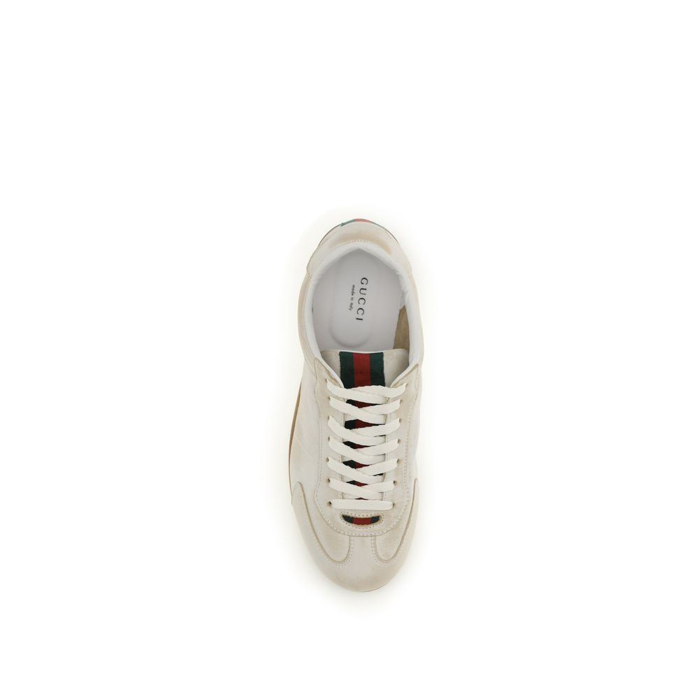 White Calf Leather Bos Taurus Low Top Sneakers - ventzia