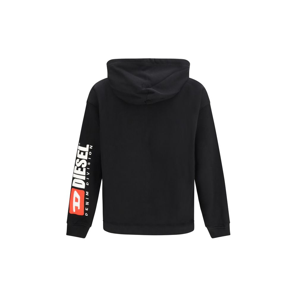 Black Cotton Sweatshirt - ventzia