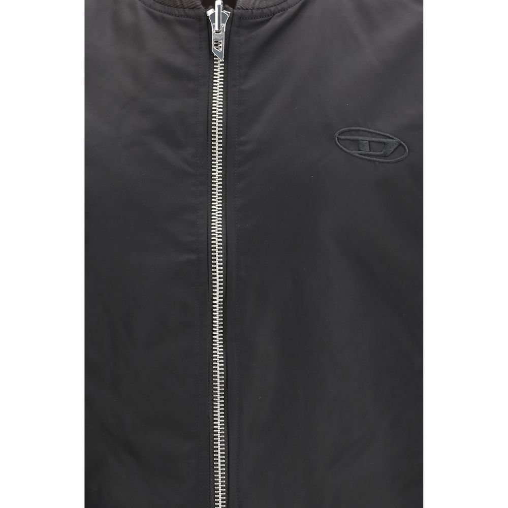 Brown Polyamide Sleveless Jacket - ventzia