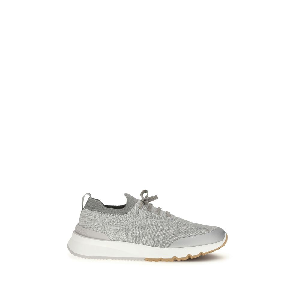 Gray Cotton Athletic Sneakers - ventzia