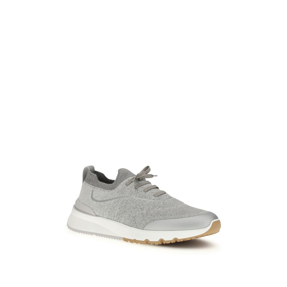 Gray Cotton Athletic Sneakers - ventzia