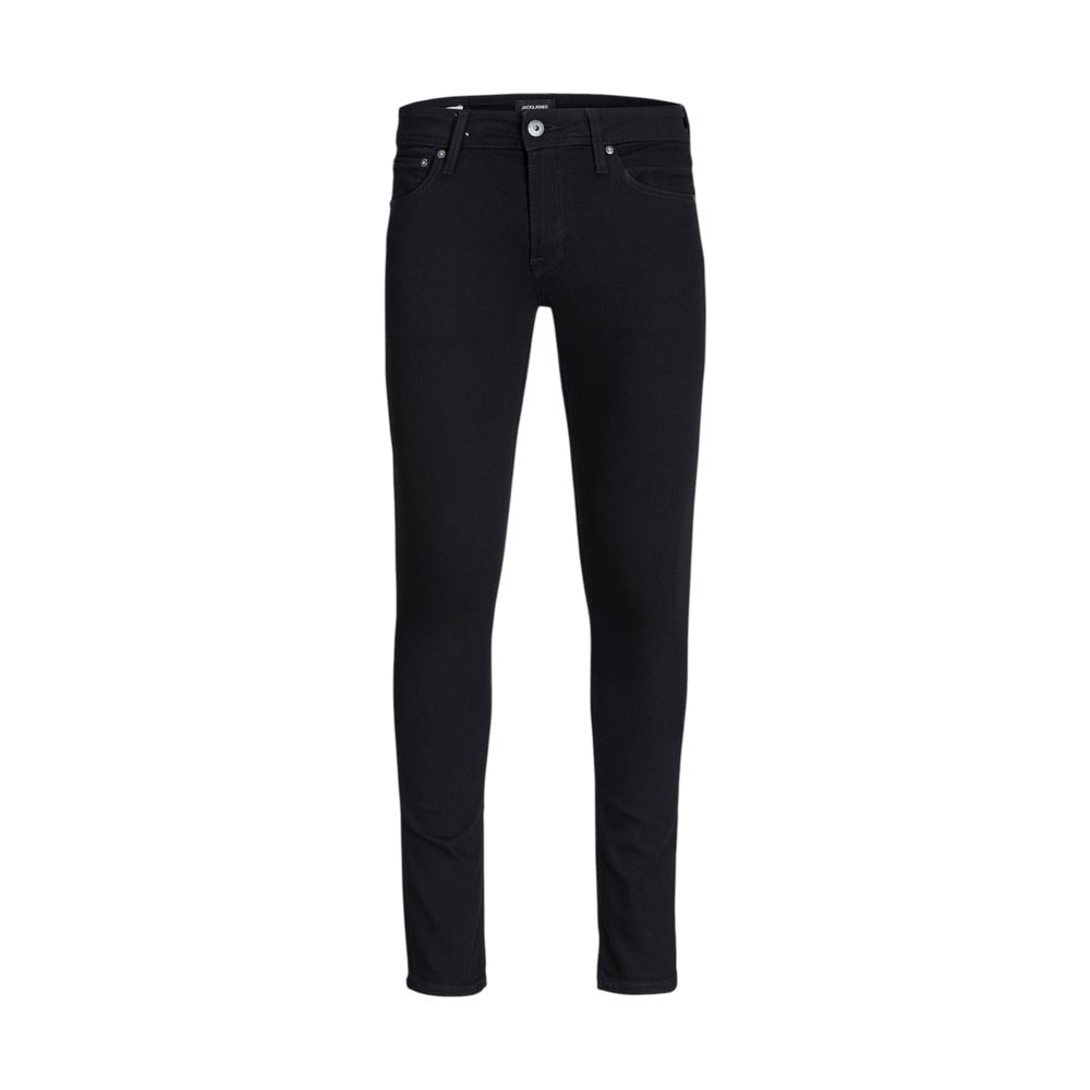 Black Cotton Skinny Jeans - ventzia
