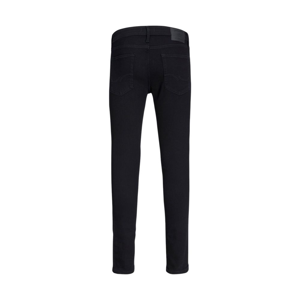 Black Cotton Skinny Jeans - ventzia