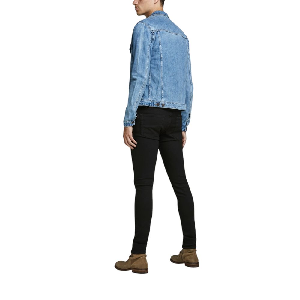 Black Cotton Skinny Jeans - ventzia