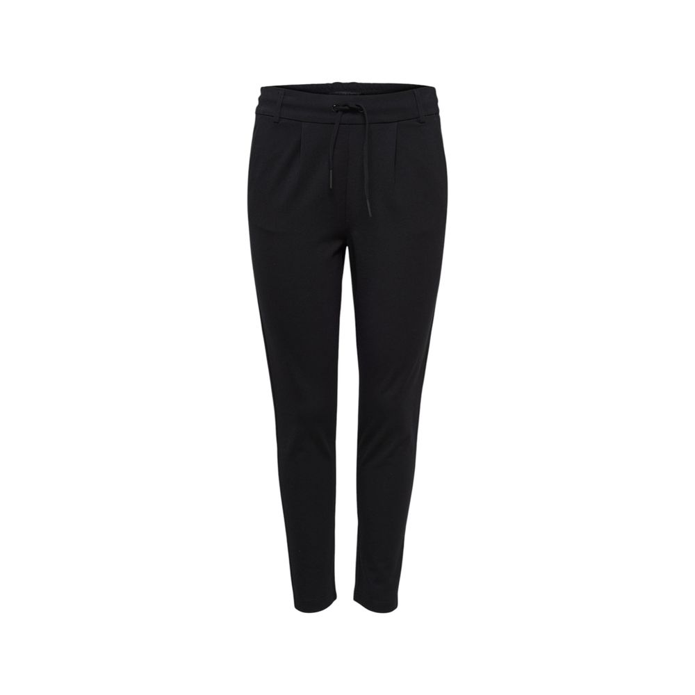 Black Viscose Casual Pants - ventzia