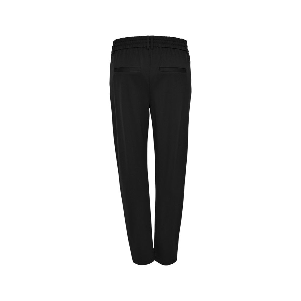 Black Viscose Casual Pants - ventzia