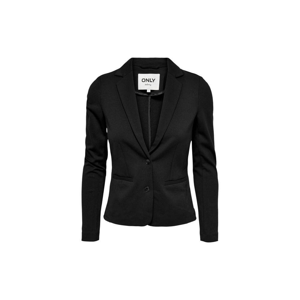 Black Viscose Blazer - ventzia