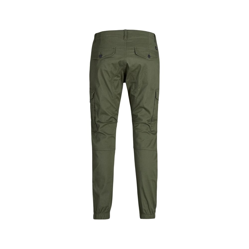 Green Cotton Skinny Pants - ventzia