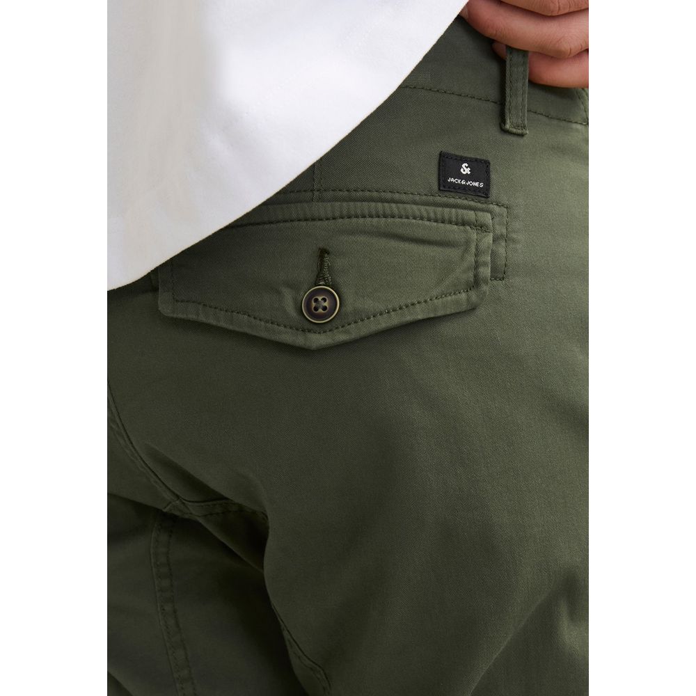Green Cotton Skinny Pants - ventzia