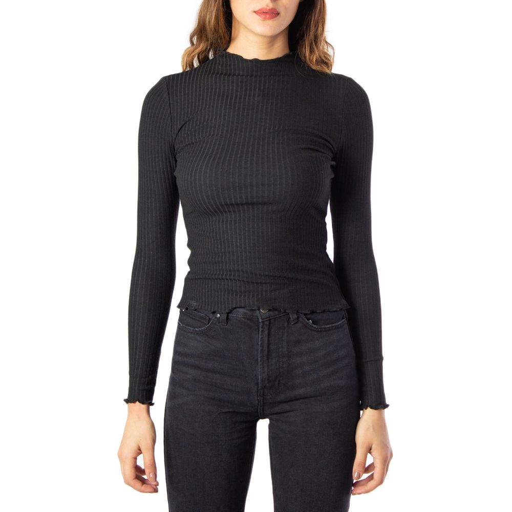 Black Polyester Turtleneck - ventzia