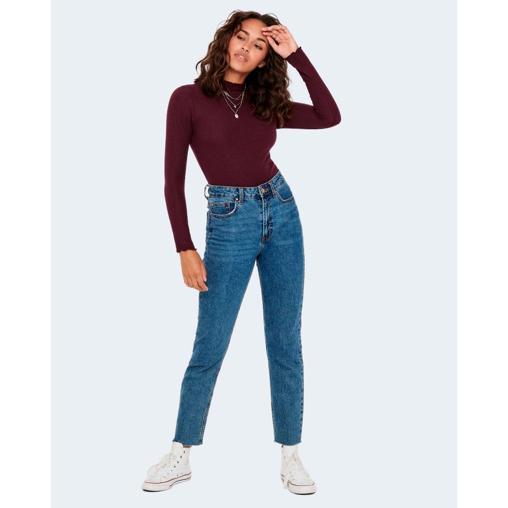 Bordeaux Polyester Turtleneck - ventzia