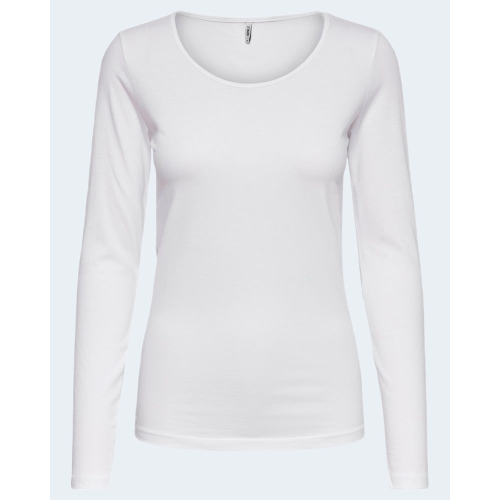 White Cotton Long Sleeve T-Shirt - ventzia