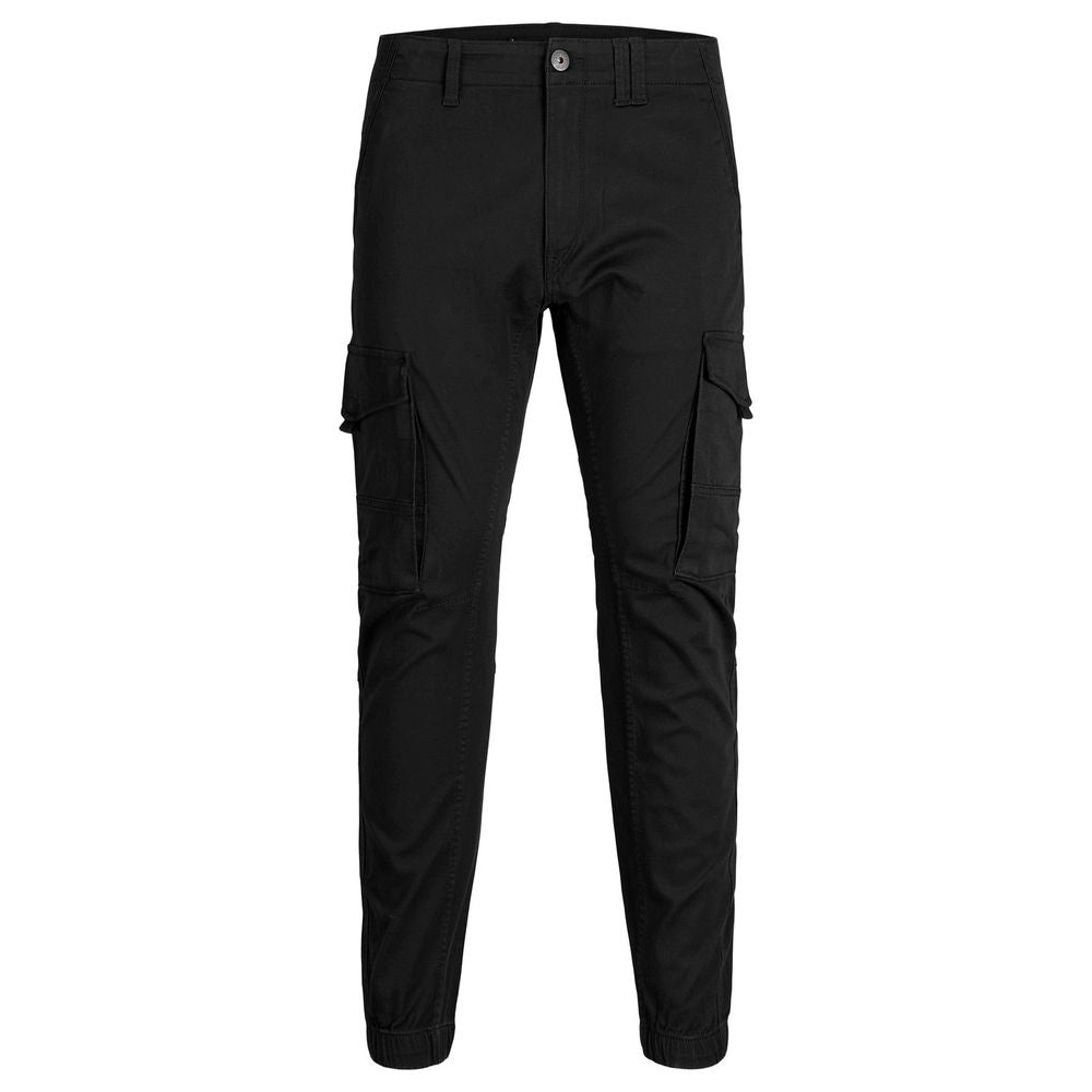 Black Cotton Skinny Pants - ventzia