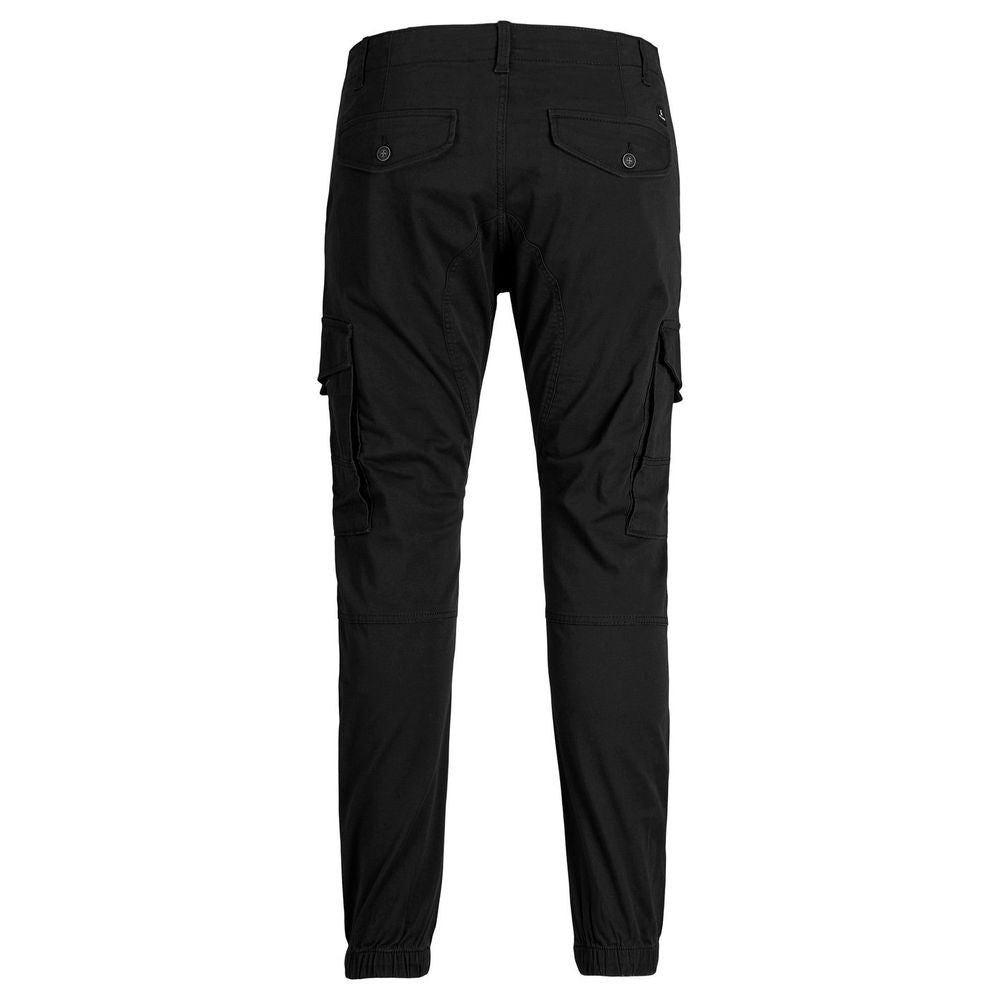 Black Cotton Skinny Pants - ventzia