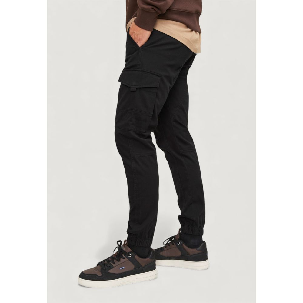Black Cotton Skinny Pants - ventzia