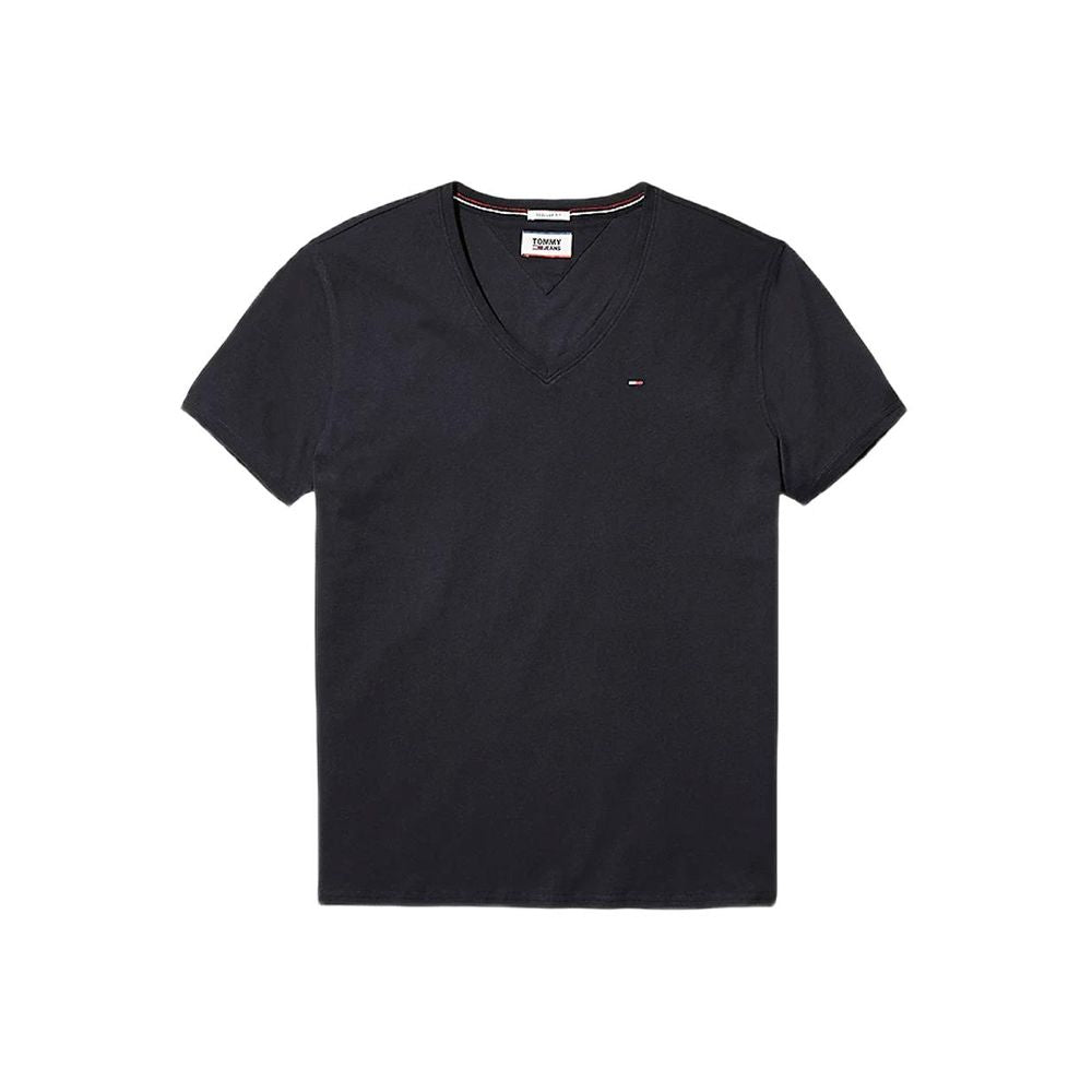 Black Cotton T-Shirt - ventzia