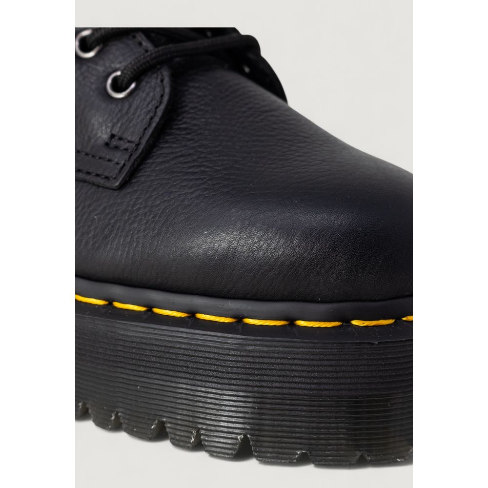 Black Leather Lace-Up Boots