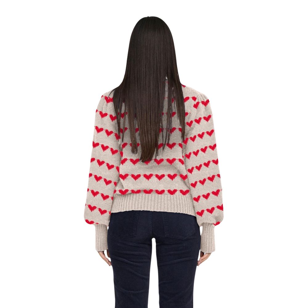 Beige Polyester Sweatshirt - ventzia