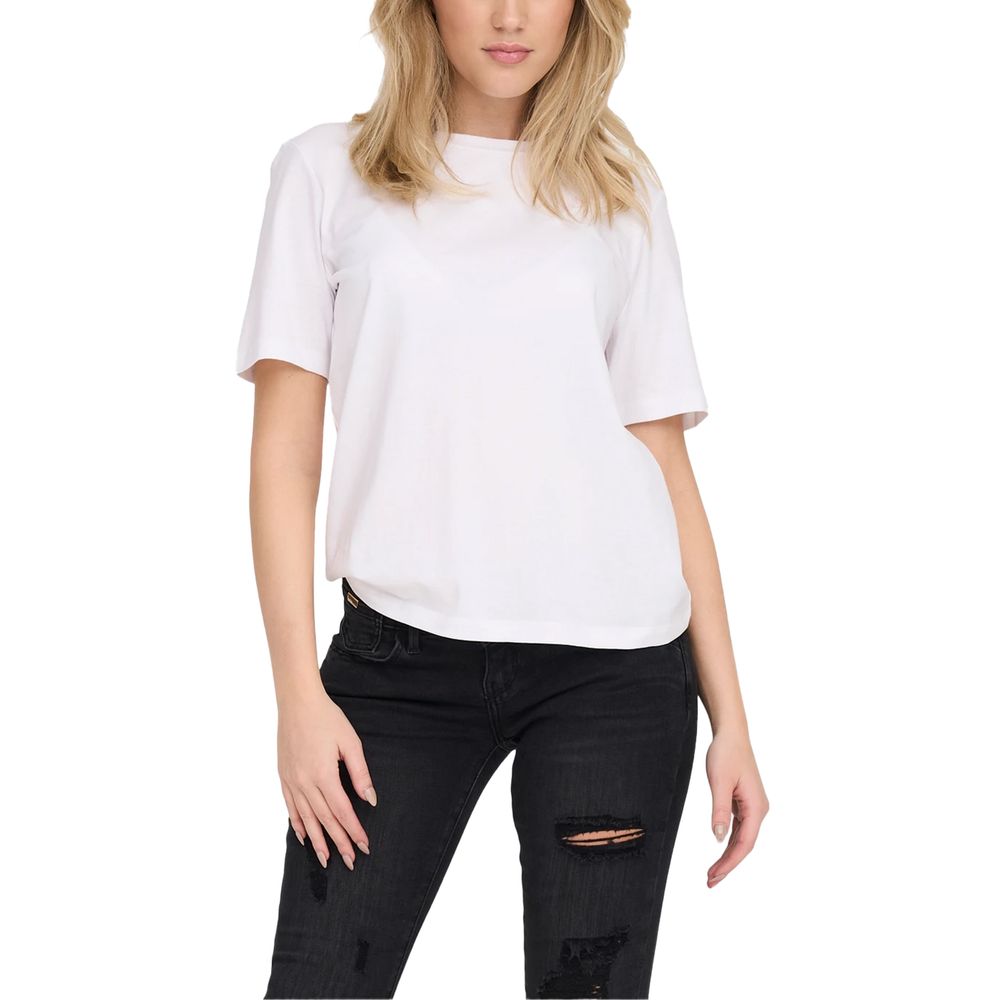 White Cotton T-Shirt - ventzia