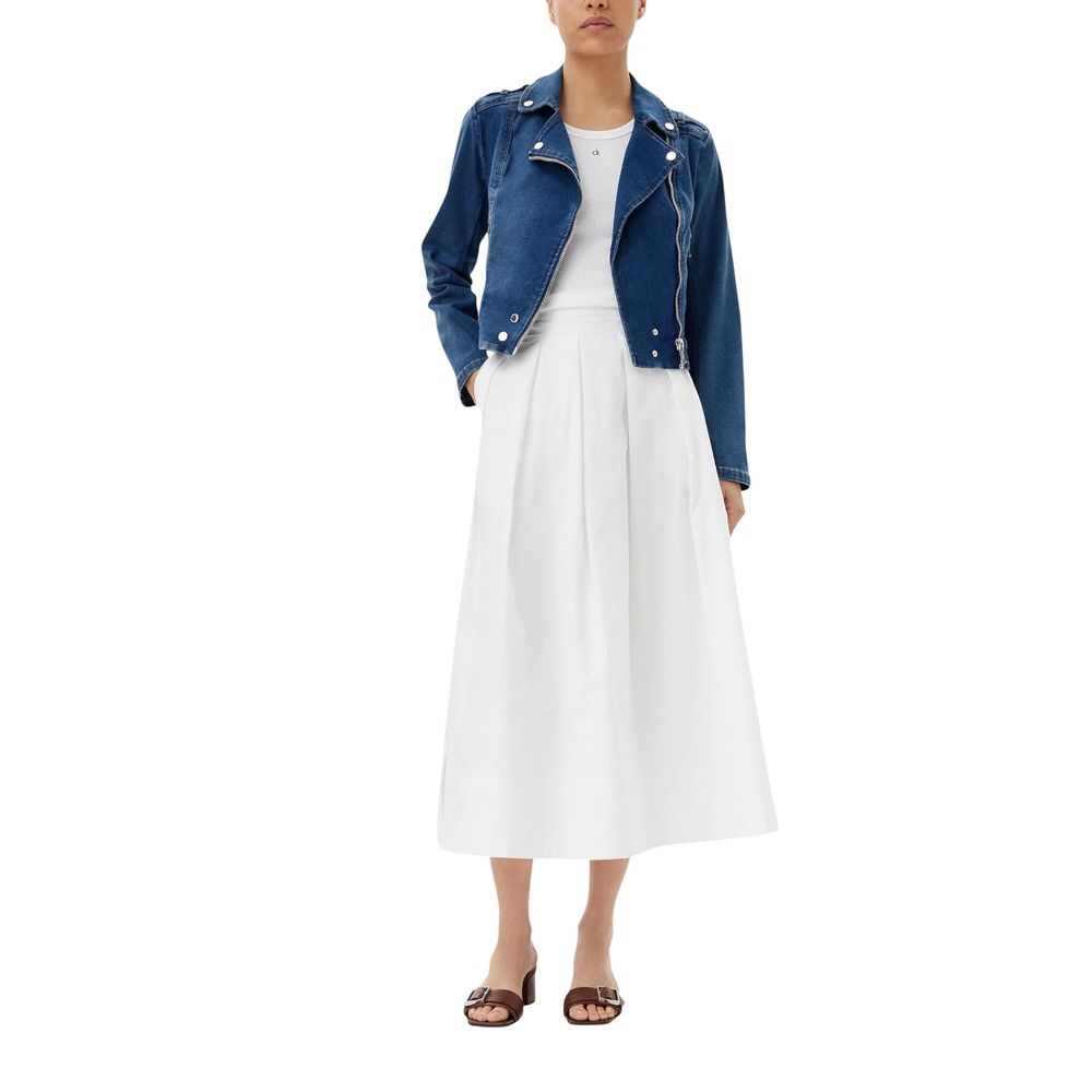 Blue Cotton Denim Jacket - ventzia