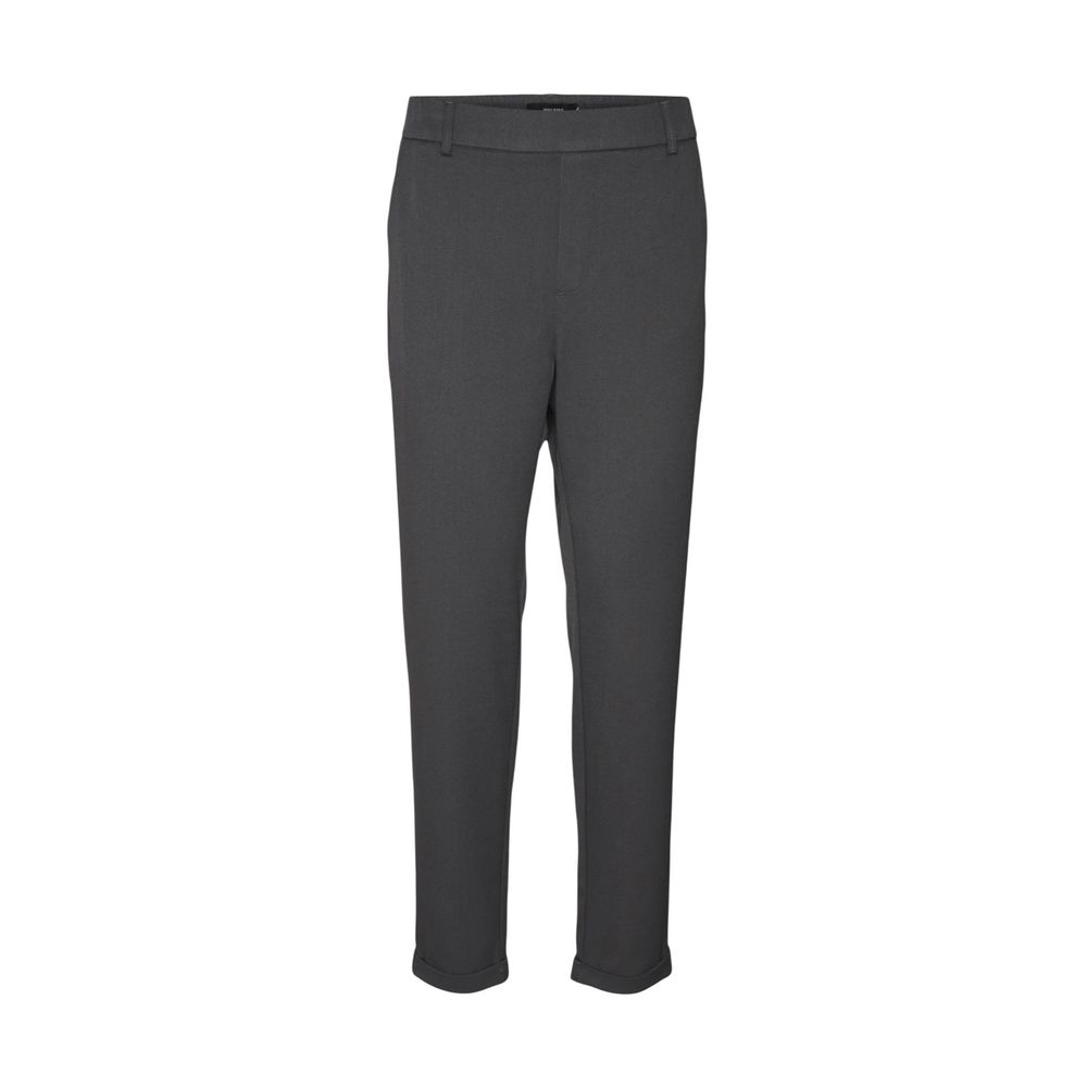 Gray Polyester Casual Pants - ventzia