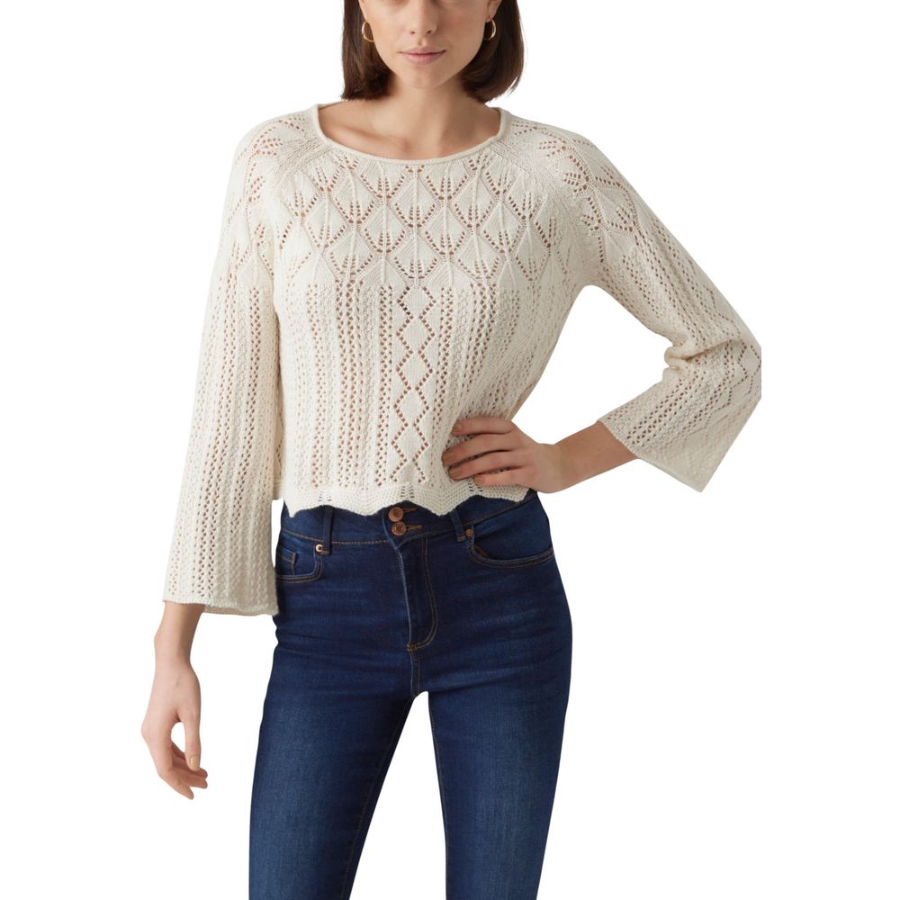 Beige Cotton Sweatshirt - ventzia