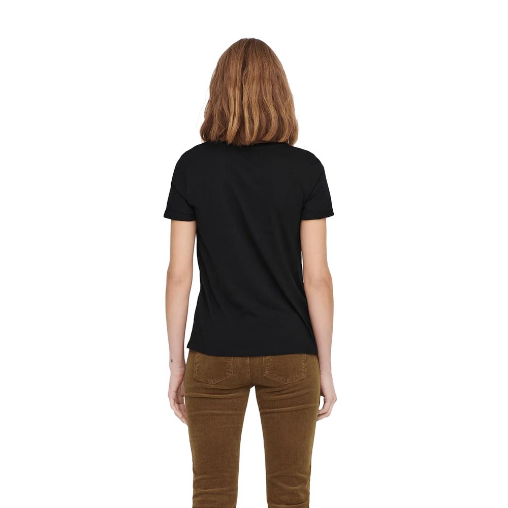 Black Cotton T-Shirt - ventzia