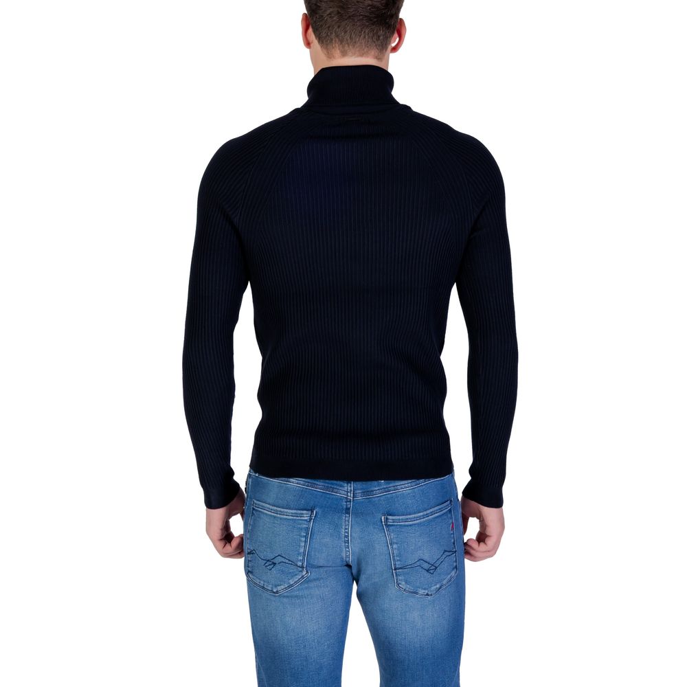 Blue Viscose Turtleneck - ventzia