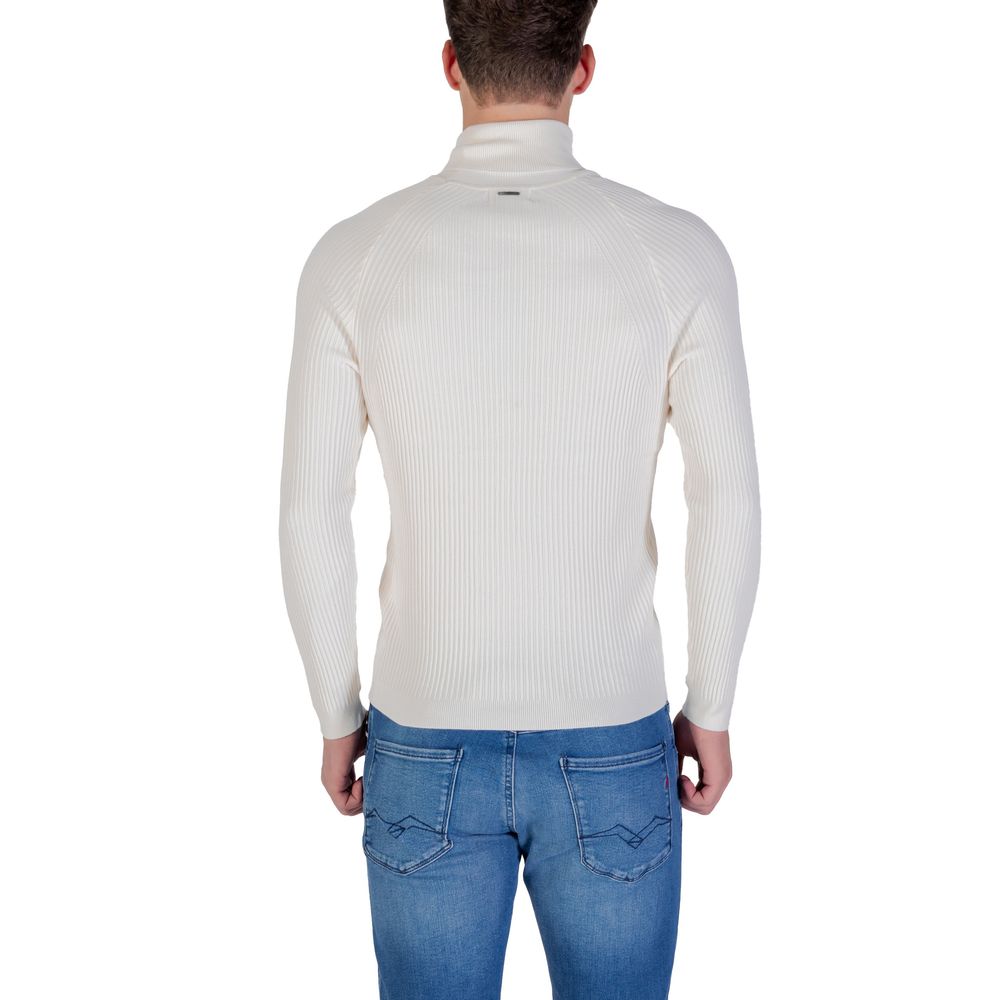 Cream Viscose Turtleneck - ventzia