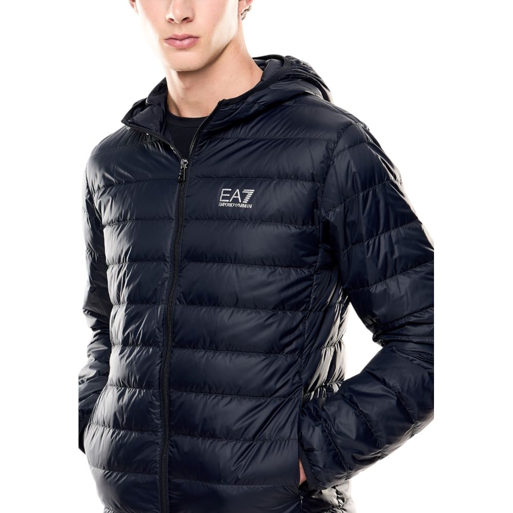 Blue Polyamide Shell Jacket - ventzia