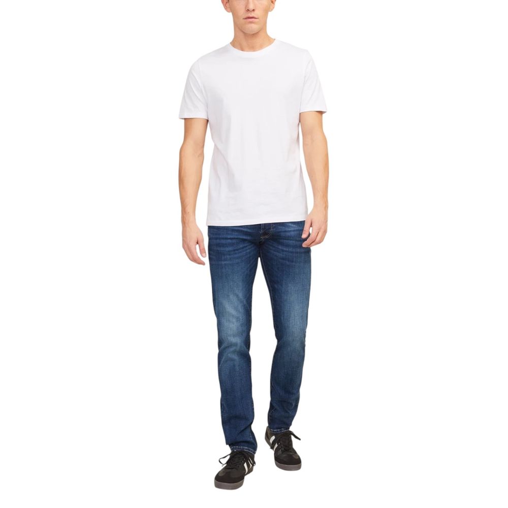 Blue Cotton Relaxed Fit Jeans - ventzia