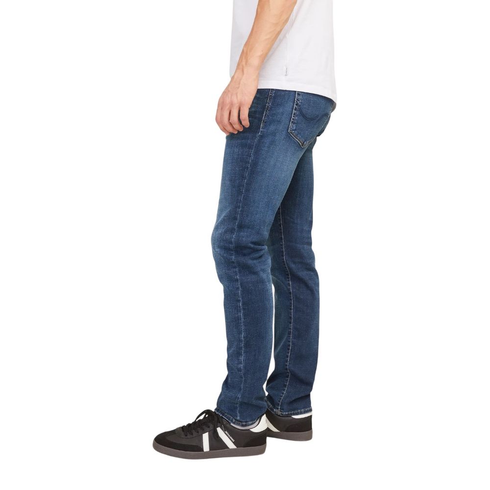 Blue Cotton Relaxed Fit Jeans - ventzia
