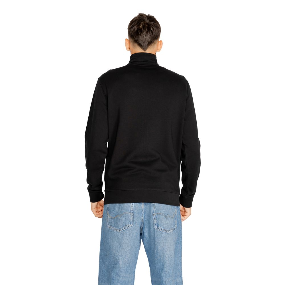 Black Cotton Sweatshirt - ventzia