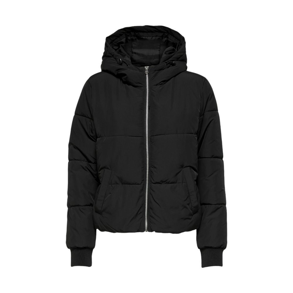 Black Polyester Shell Jacket - ventzia