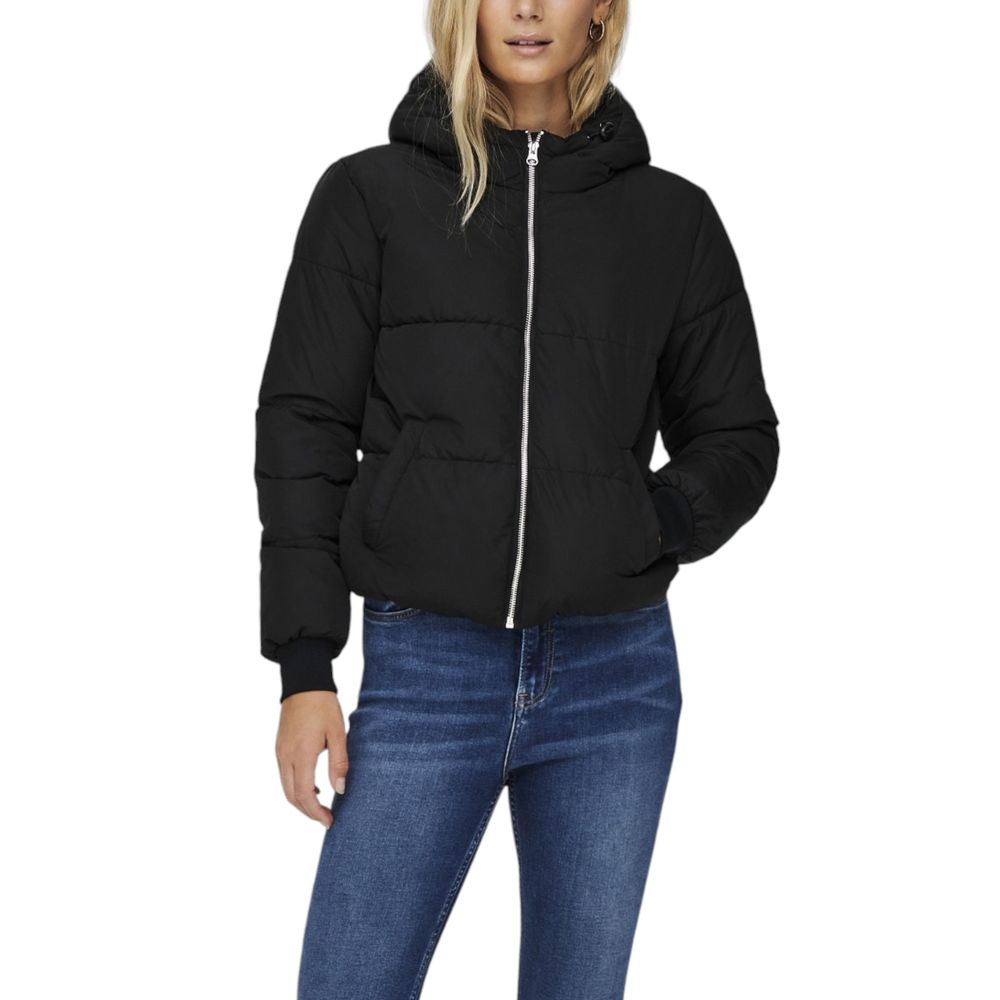 Black Polyester Shell Jacket - ventzia