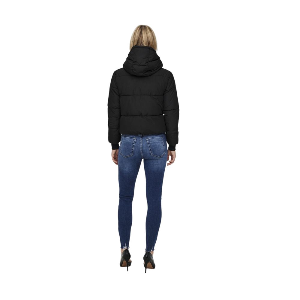 Black Polyester Shell Jacket - ventzia