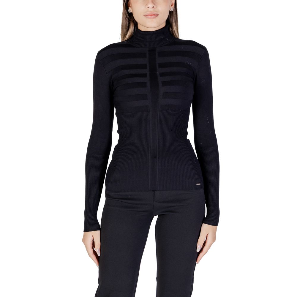 Black Viscose Turtleneck - ventzia