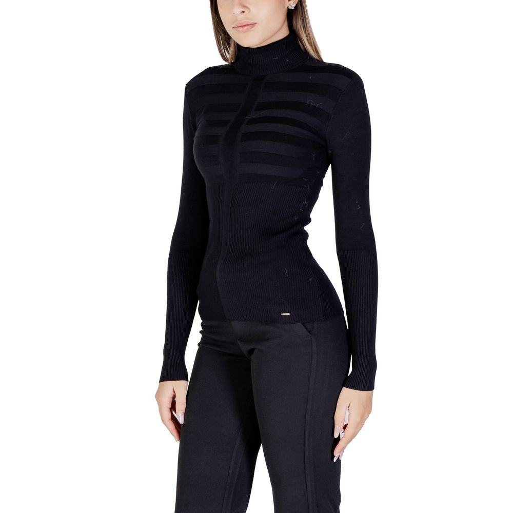 Black Viscose Turtleneck - ventzia