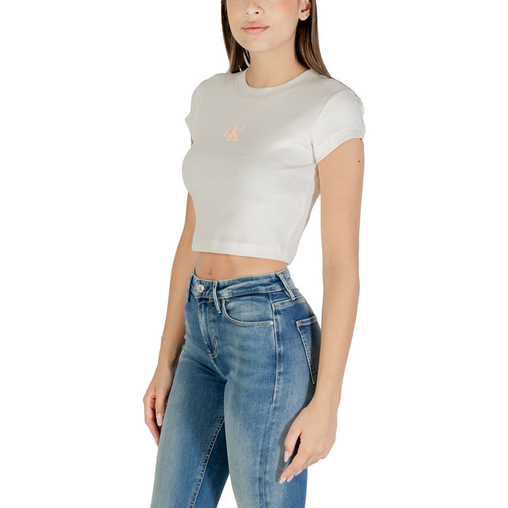 Cream Cotton T-Shirt - ventzia