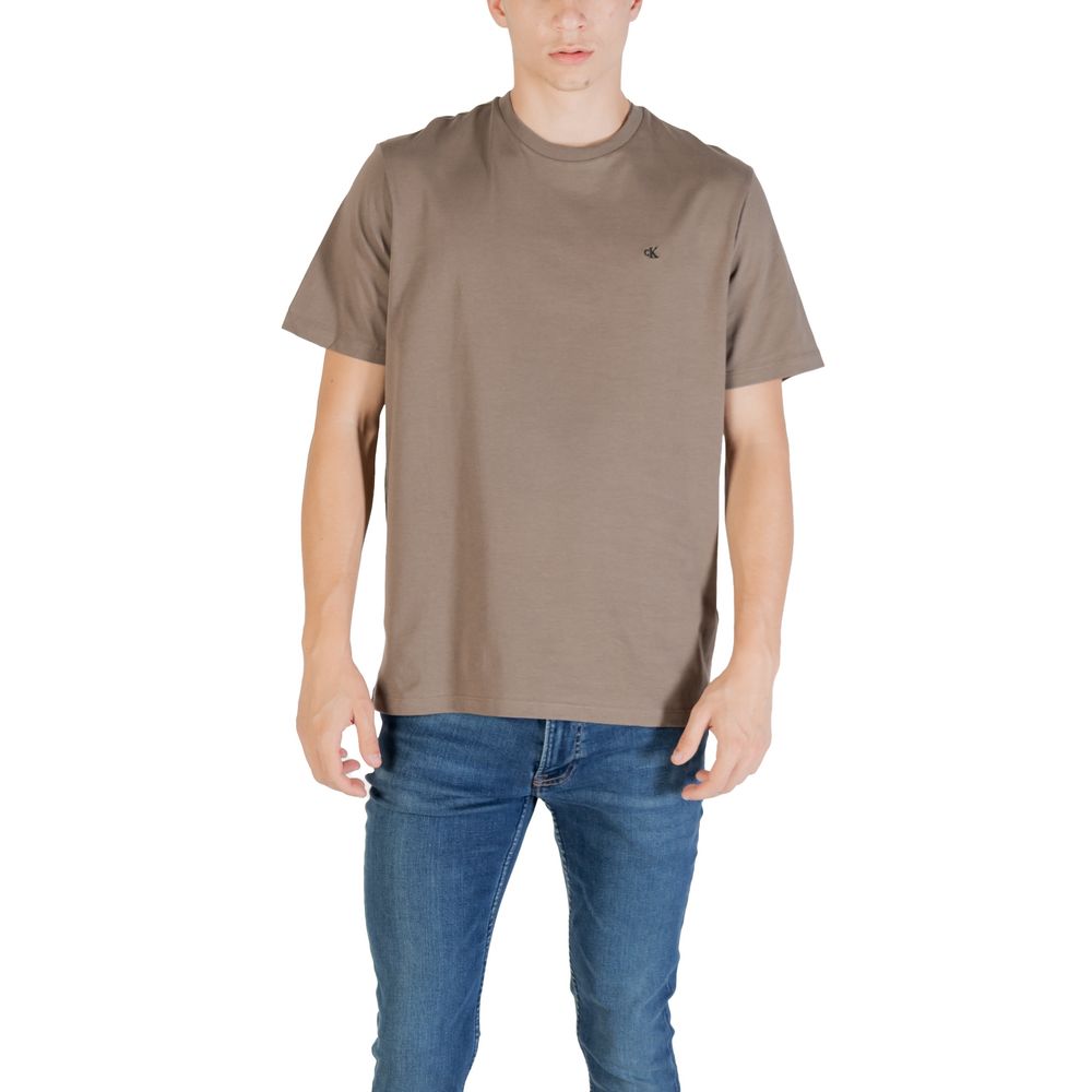 Brown Cotton T-Shirt - ventzia