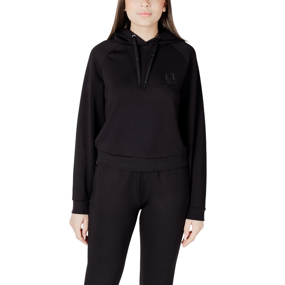 Black Viscose Hoodie - ventzia
