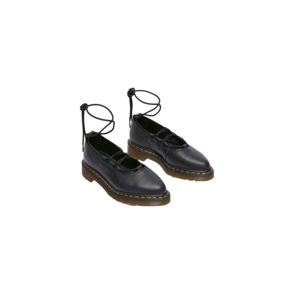 Black Leather Platform Pumps
