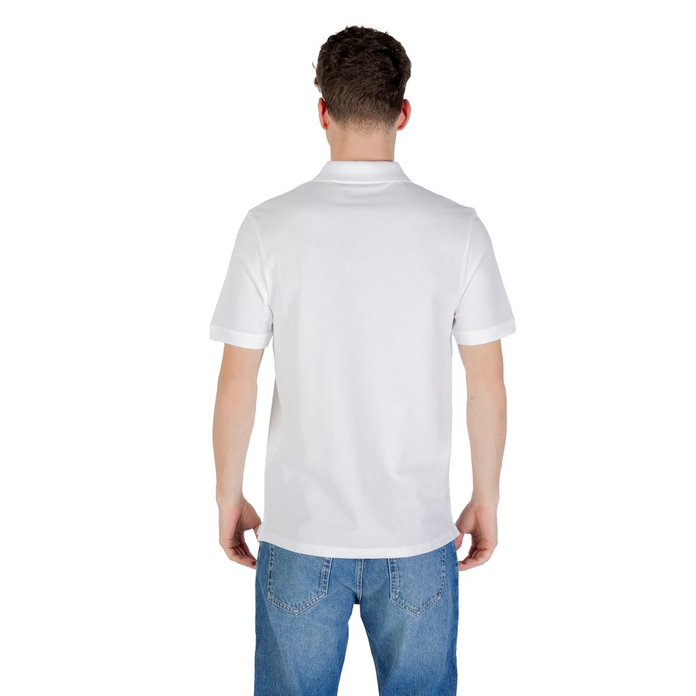 White Cotton Polo Shirt - ventzia