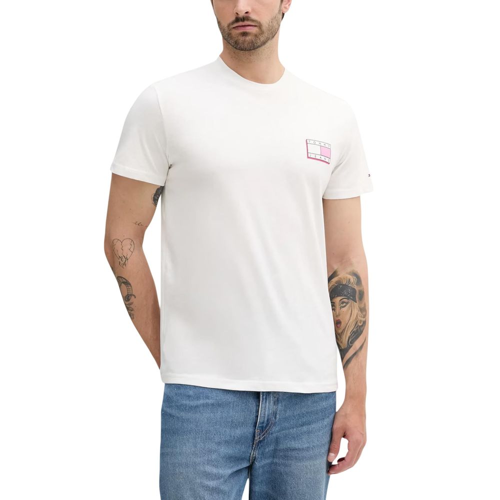 Cream Recycled Cotton T-Shirt - ventzia