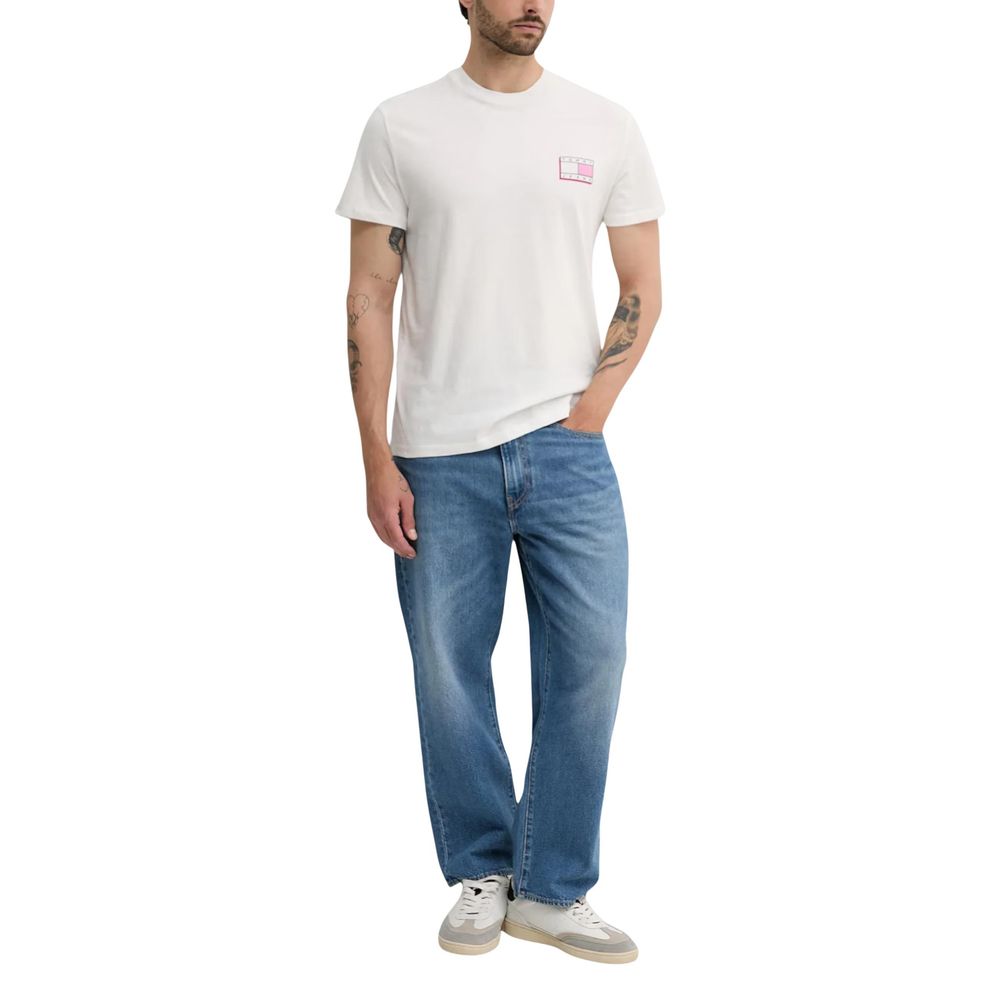 Cream Recycled Cotton T-Shirt - ventzia