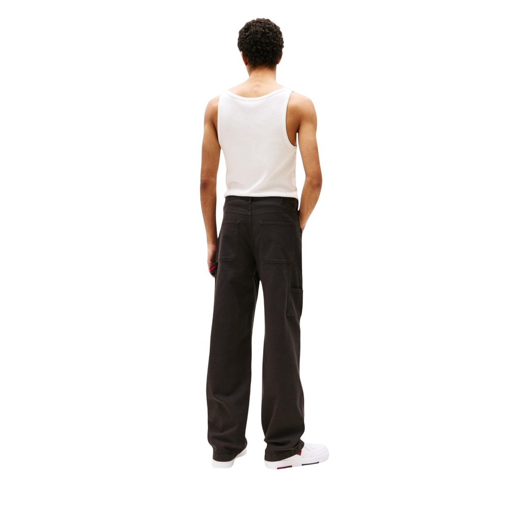 Black Organic Cotton Casual Pants - ventzia