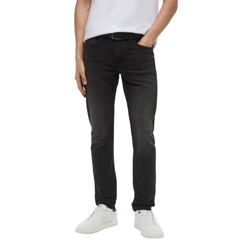 Black Cotton Skinny Jeans - ventzia