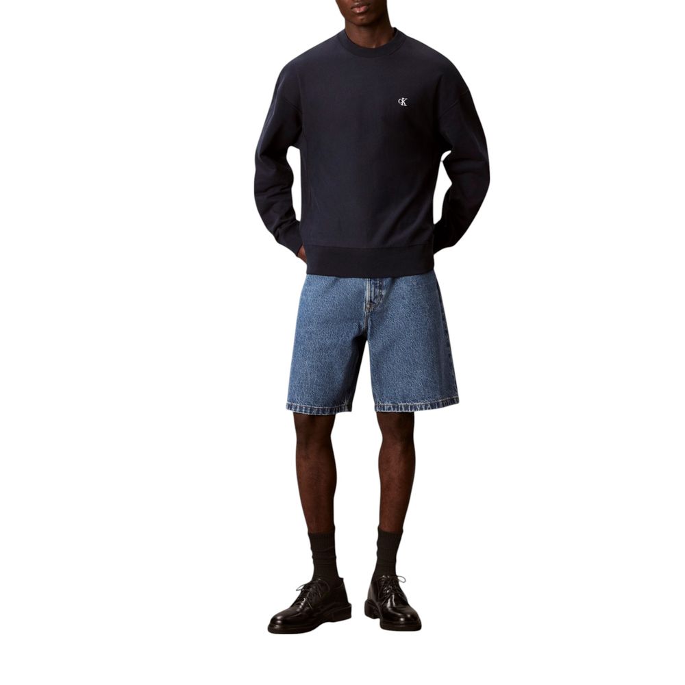 Blue Cotton Sweatshirt - ventzia